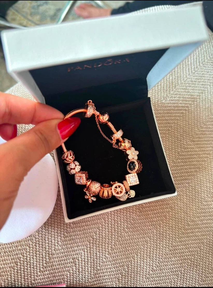 Pandora Rose Gold Charm Bracelet