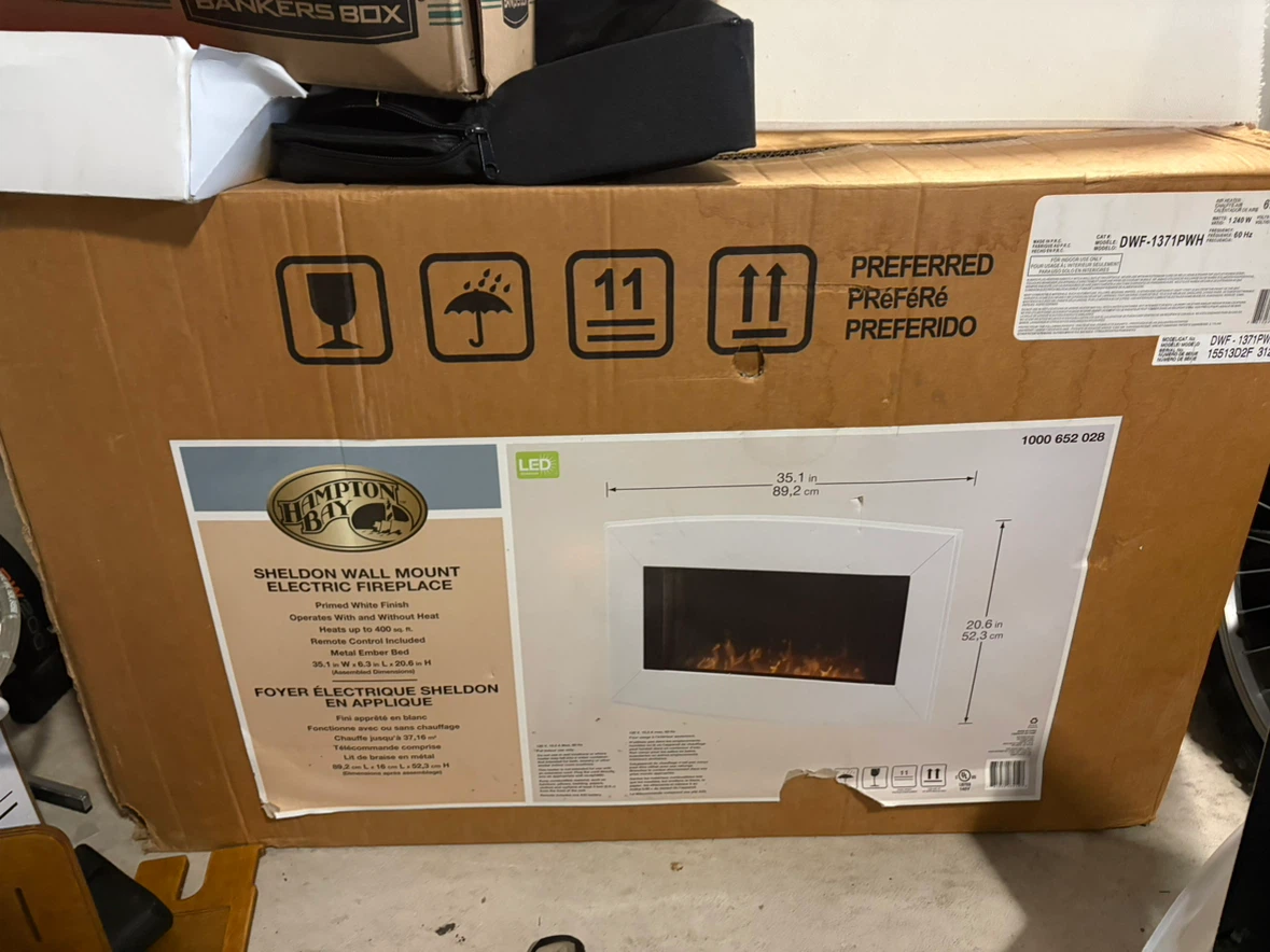 Hampton Bay Sheldon Wall Mount Electric Fireplace
