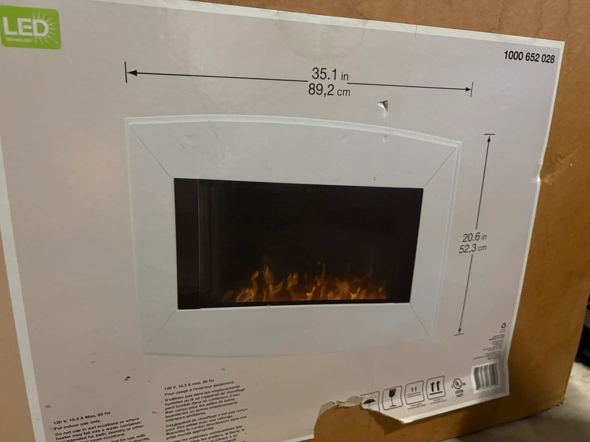 Hampton Bay Sheldon Wall Mount Electric Fireplace - photo 3