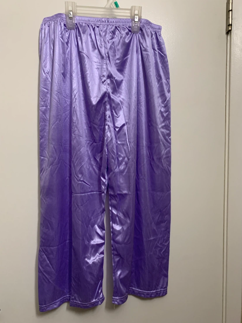 Purple Satin Pyjama Pants