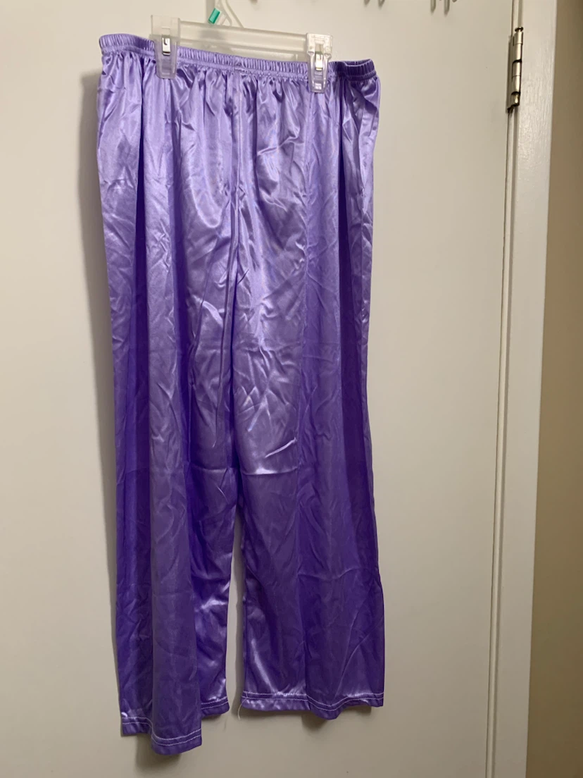 Purple Satin Pyjama Pants - photo 2