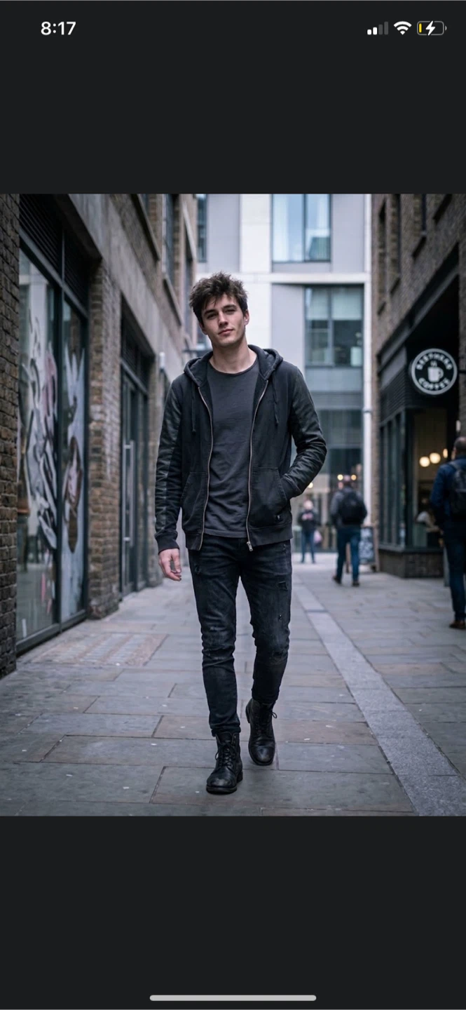 AllSaints Black Zip-Up Hoodie Medium