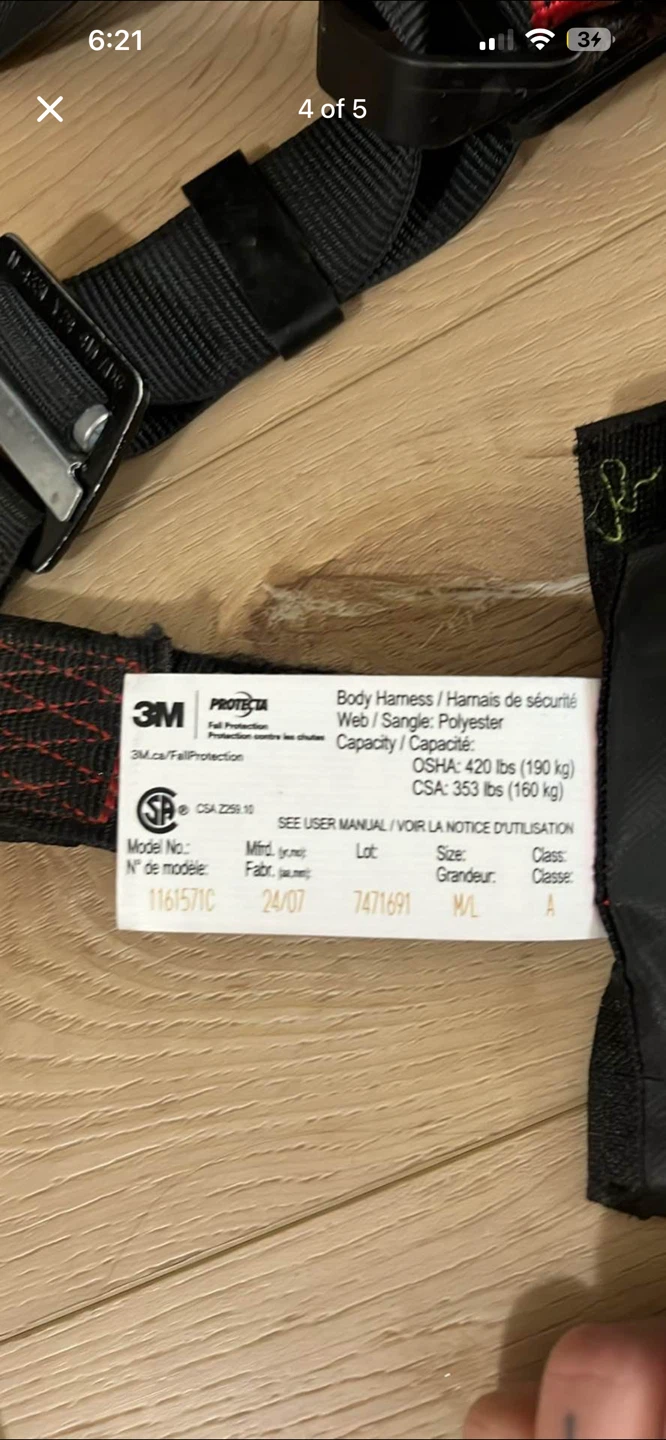 3M Protecta Safety Harness and Lanyard - photo 2