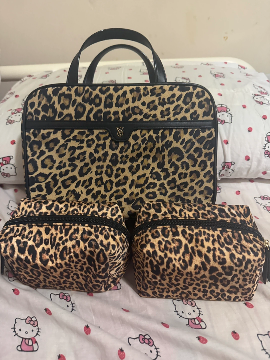 Victoria’s Secret Leopard Tolietry Bag & Pouches Bundle