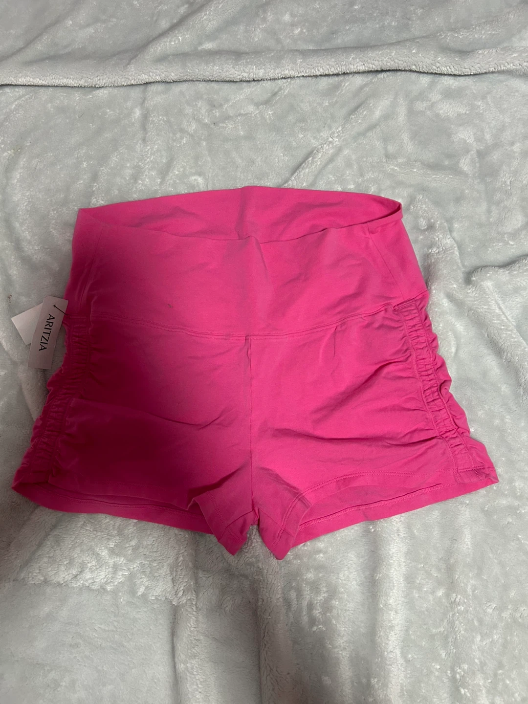 Aritzia Tna Pink Ruched Shorts