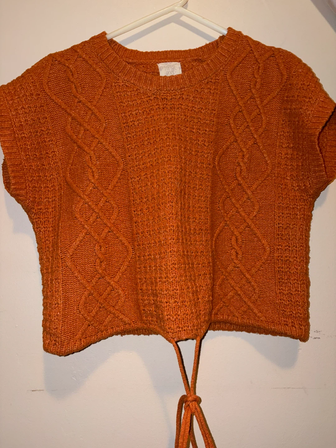 Orange Cable Knit Sweater