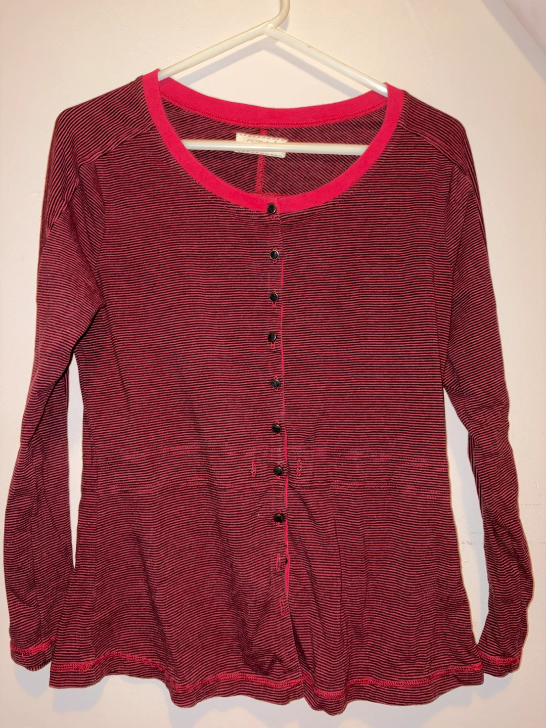 Ours Striped Button-Up Top