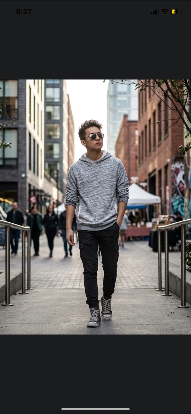Old Navy Grey Marl Hoodie