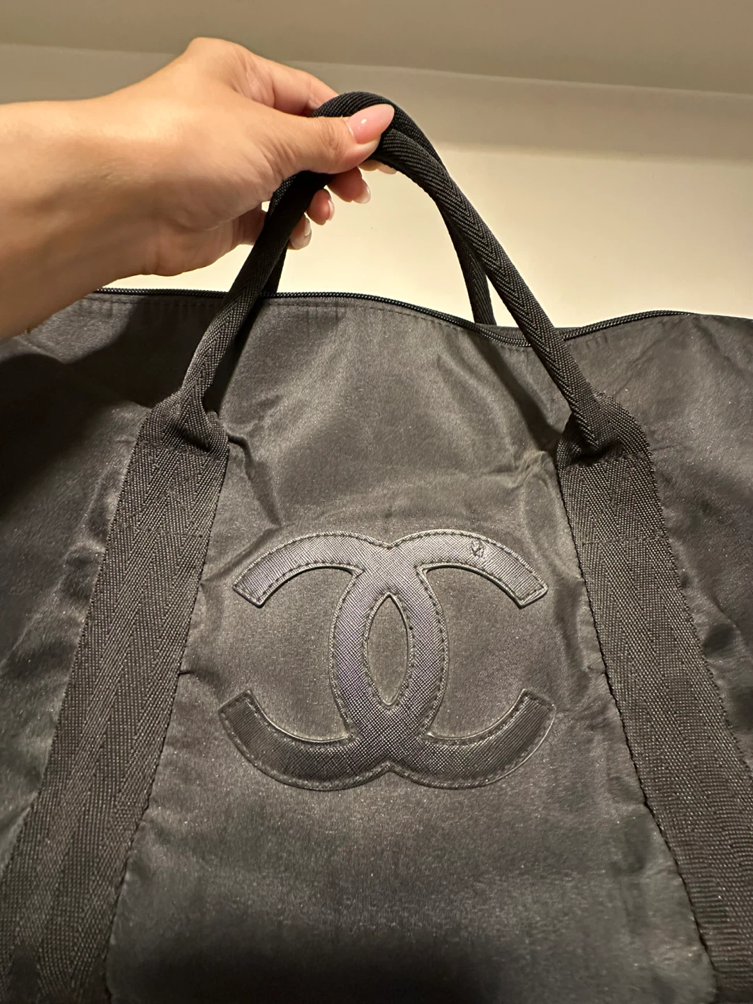 Chanel Black Nylon Travel Bag - authentic - photo 2