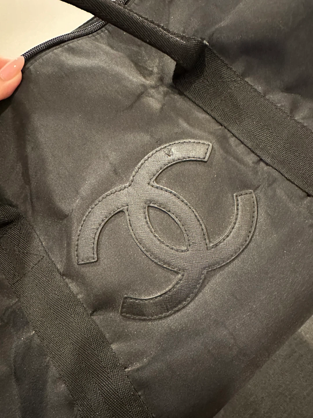 Chanel Black Nylon Travel Bag - authentic - photo 3