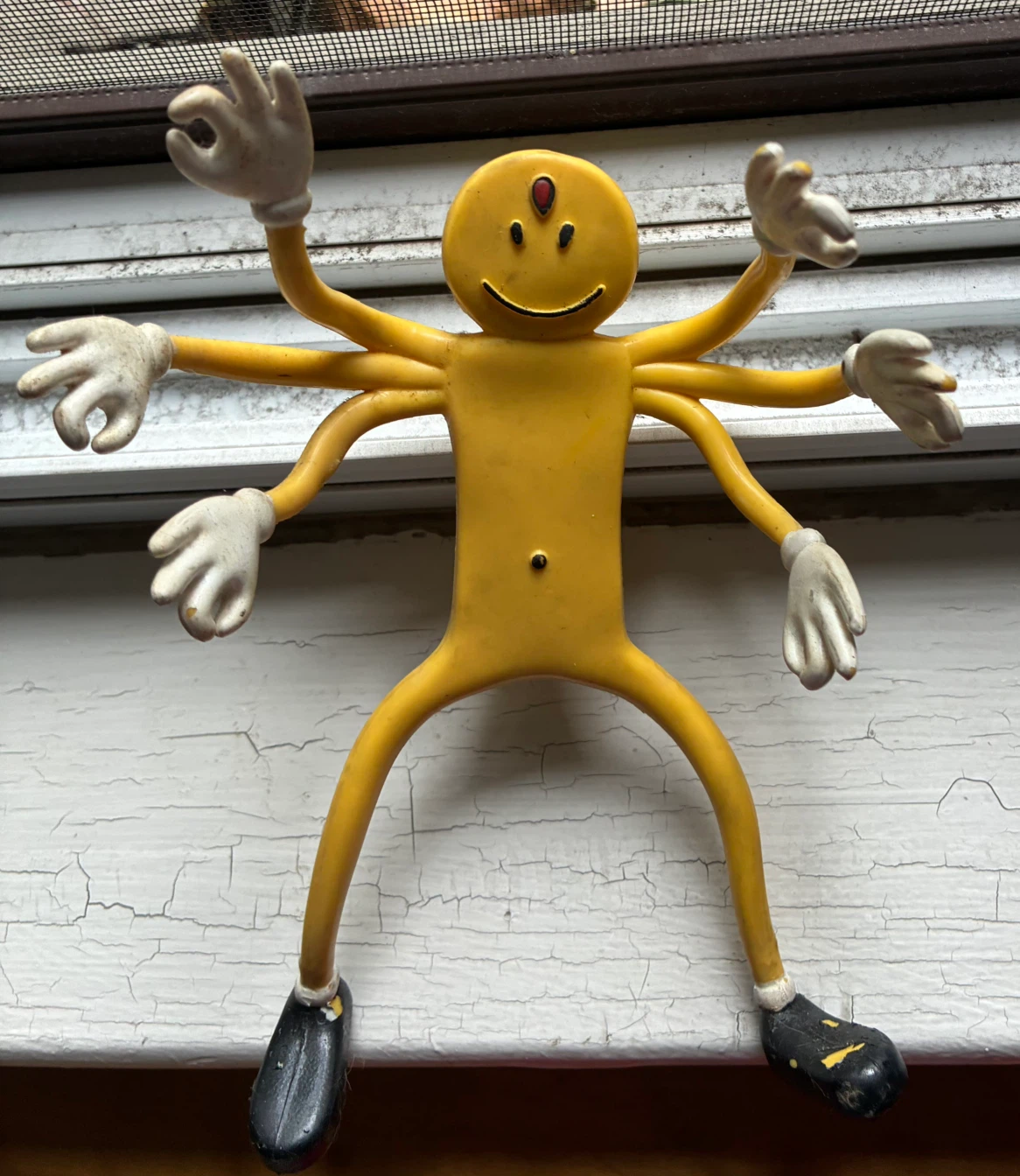 Vintage 1999 Accoutrements ASURA Bendy Figure BIG Six-Armed Toy - photo 2