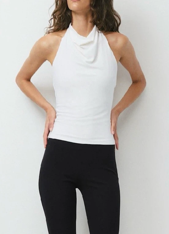 Wilfred Smooth Matter White Halter Top