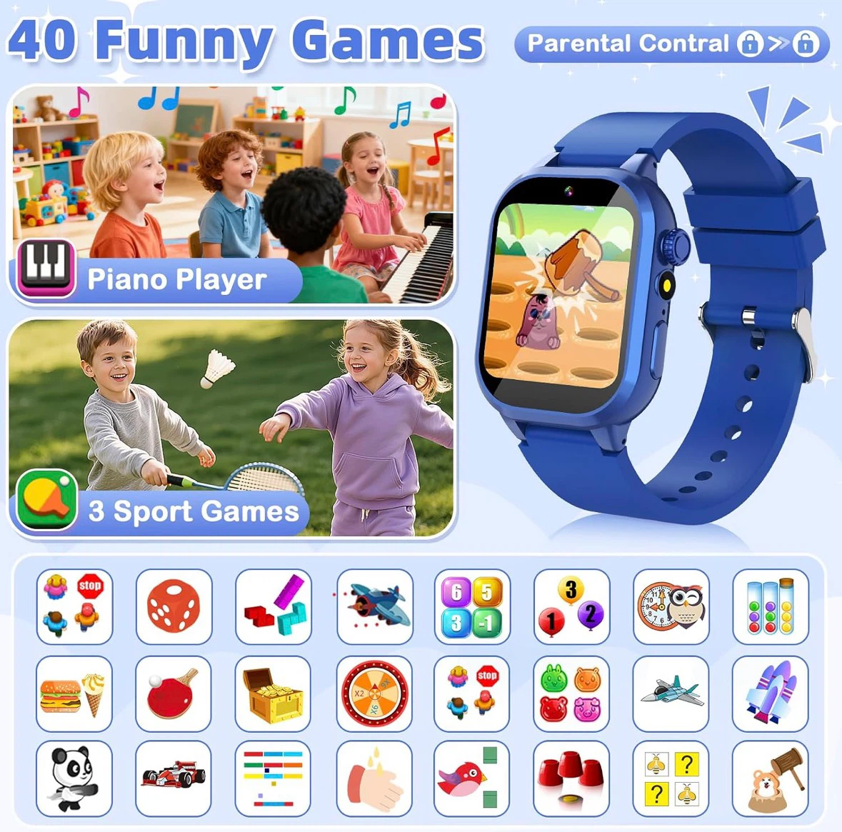 Kids fitness watch with games, camera, music - BNIB - photo 5