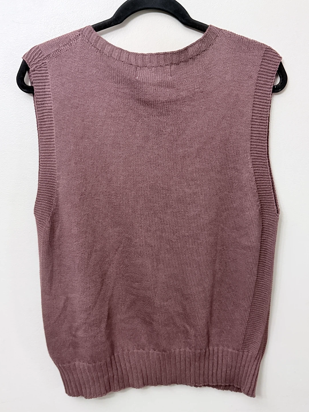 Bianco & Blu Sweater Vest Knit Dusty Brown Mauve M - photo 2