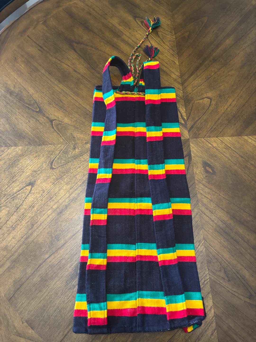 Woven Striped Bottle Bag