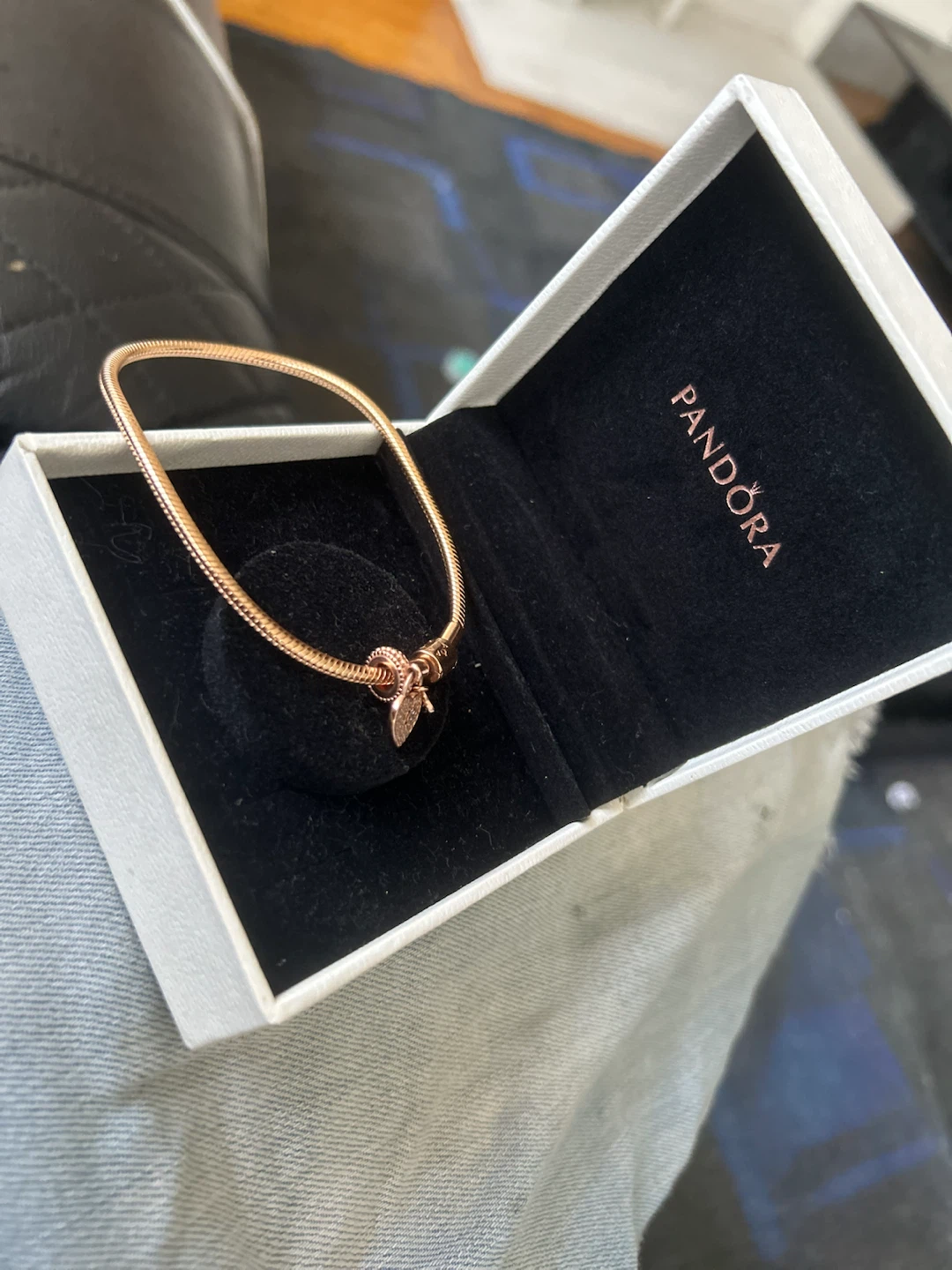 Pandora Rose Bangle Bracelet with Heart Charm - photo 2