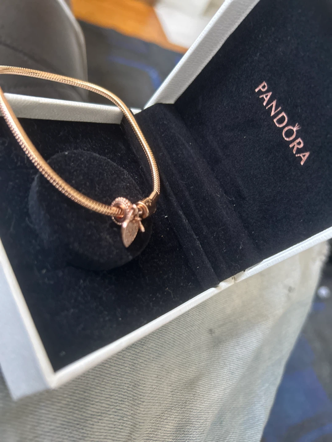 Pandora Rose Bangle Bracelet with Heart Charm - photo 3