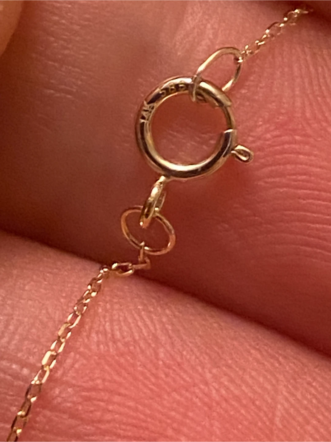 14K Gold Chain with 0.3CT Lab-Diamond Pendant - photo 4