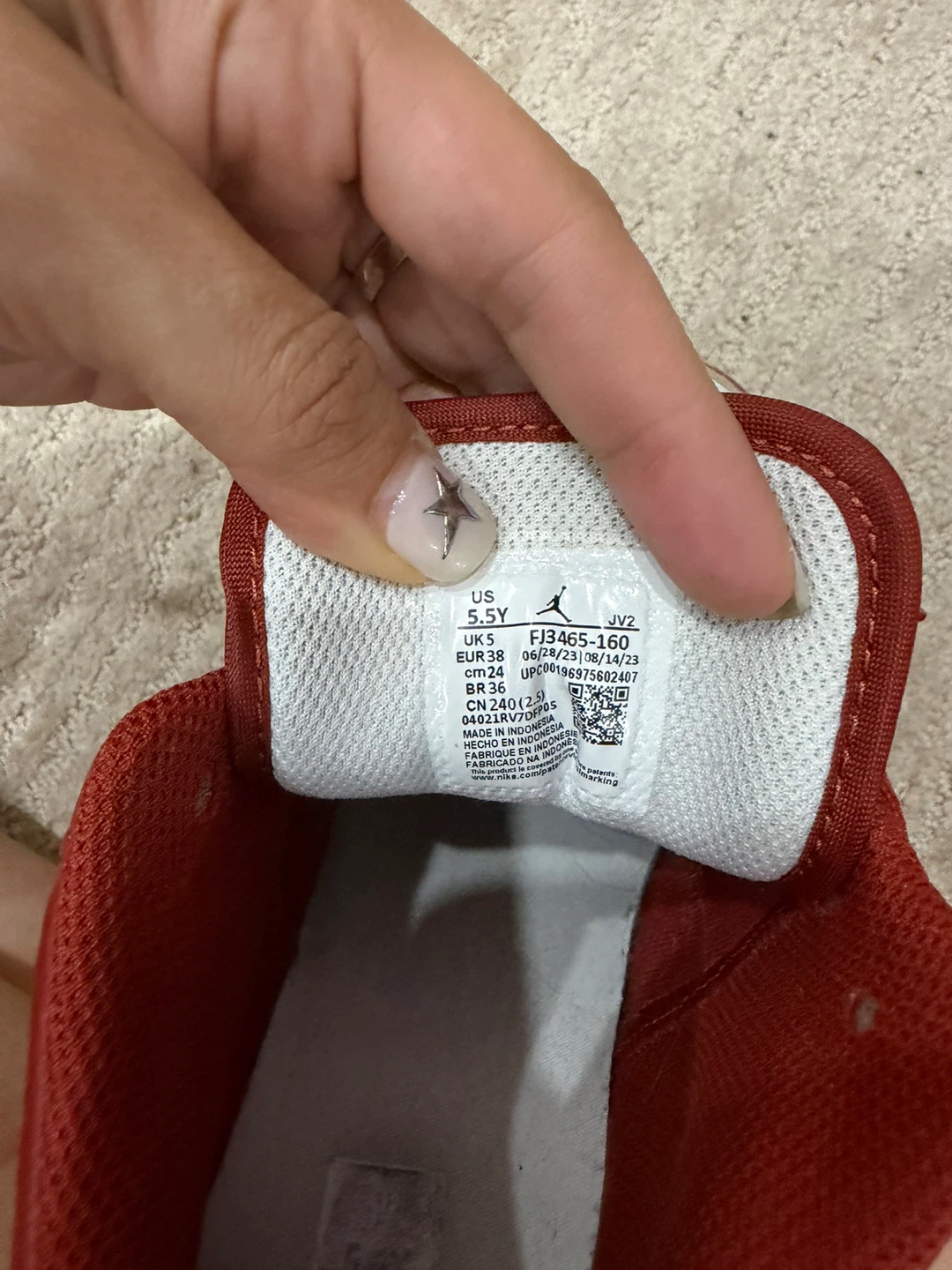 Nike Air Jordan 1 Low Gym Red Size 5.5Y - photo 2