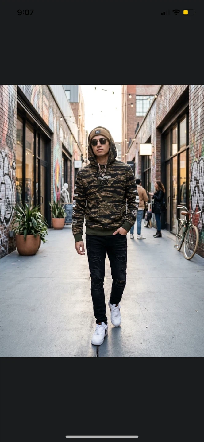 Young & Reckless Camo Hoodie