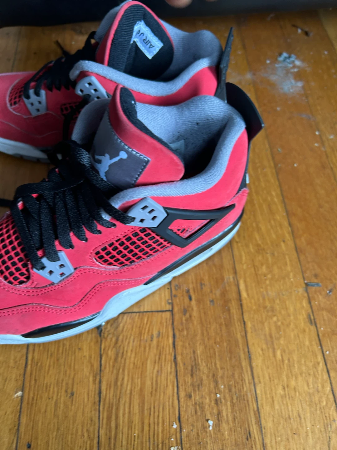 Air Jordan 4 Red Black Sneakers 5.5 - photo 2