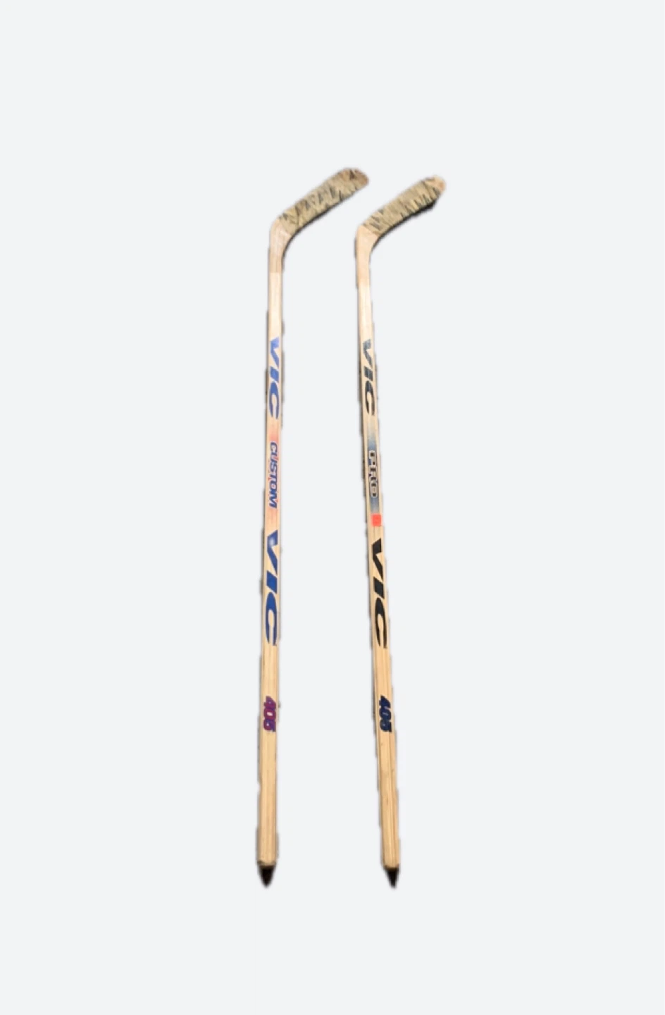 Two VIC 405 Wooden Hockey Sticks