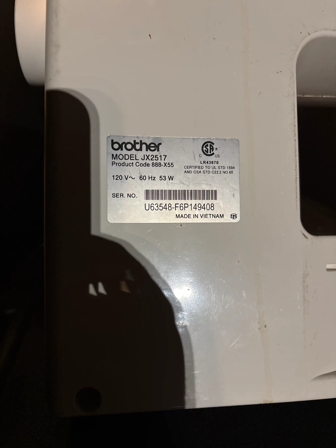 Brother JX2517 Sewing Machine - photo 2