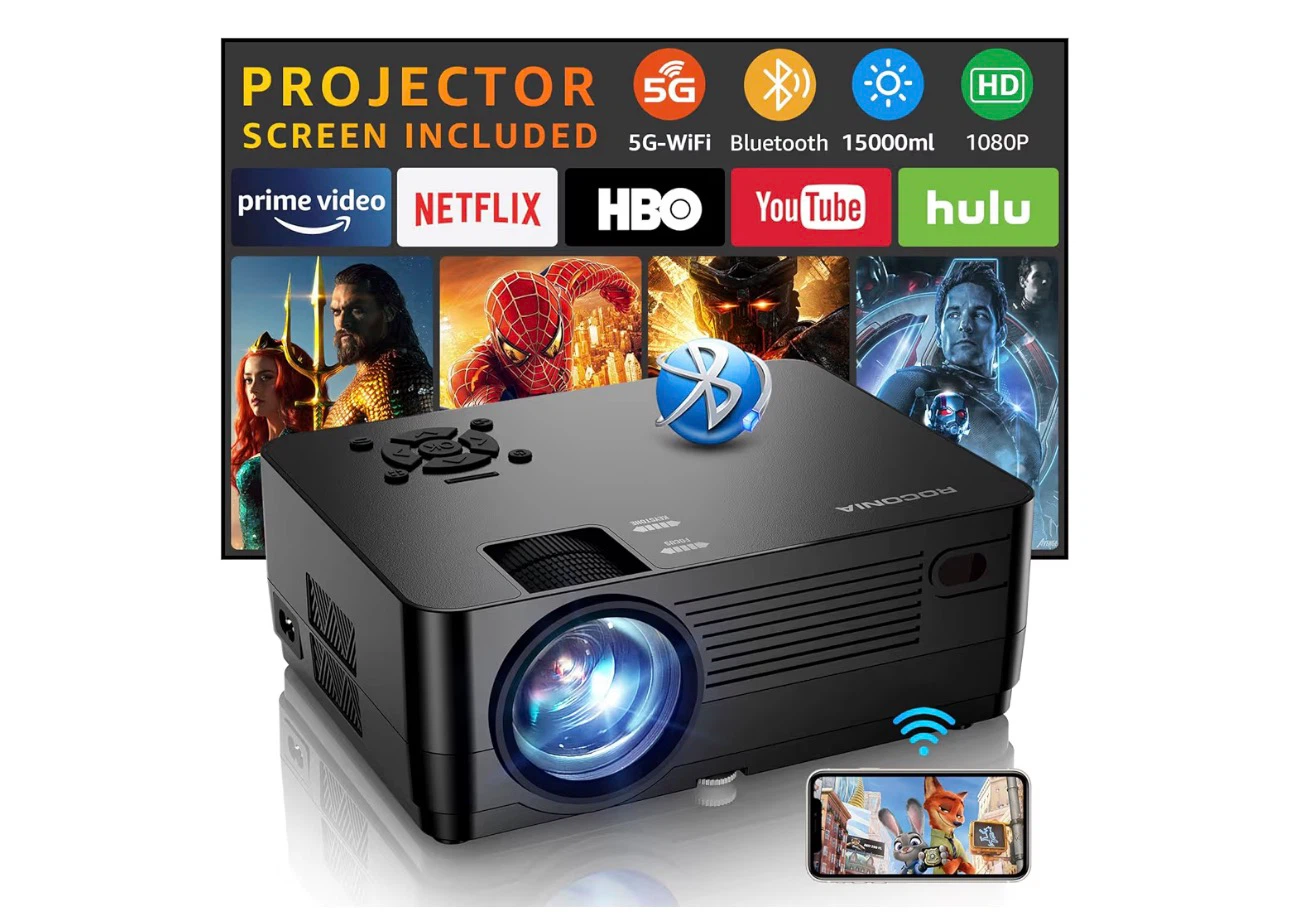 Roconia WiFi Bluetooth HD Projector - photo 2