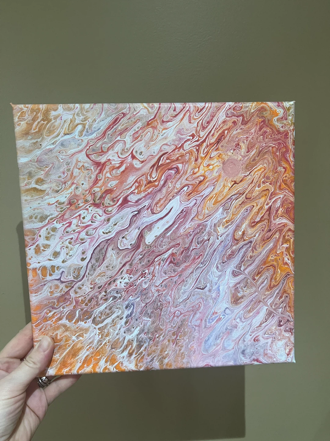 Acrylic Pour Painted Canvas