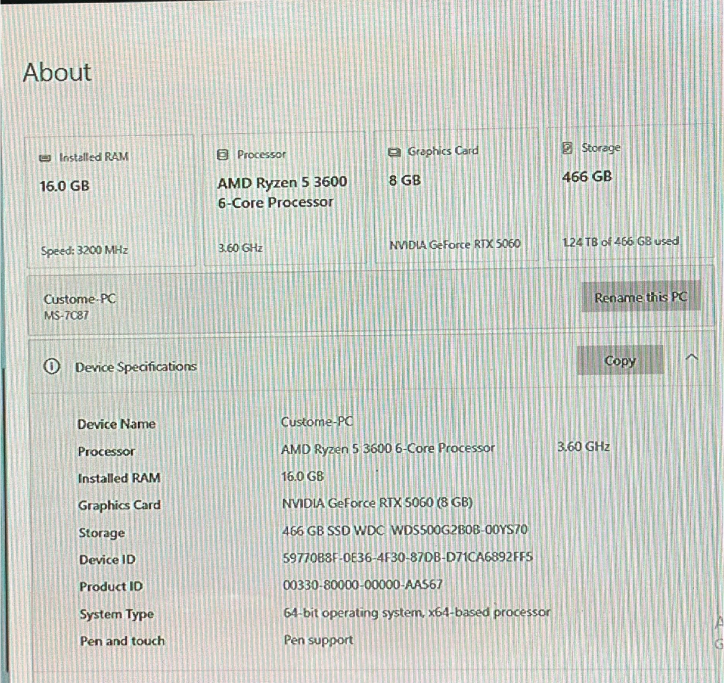 RTX 5060 Gaming PC | Ryzen 5 3600 16GB RAM 500GB SSD New PSU - photo 4