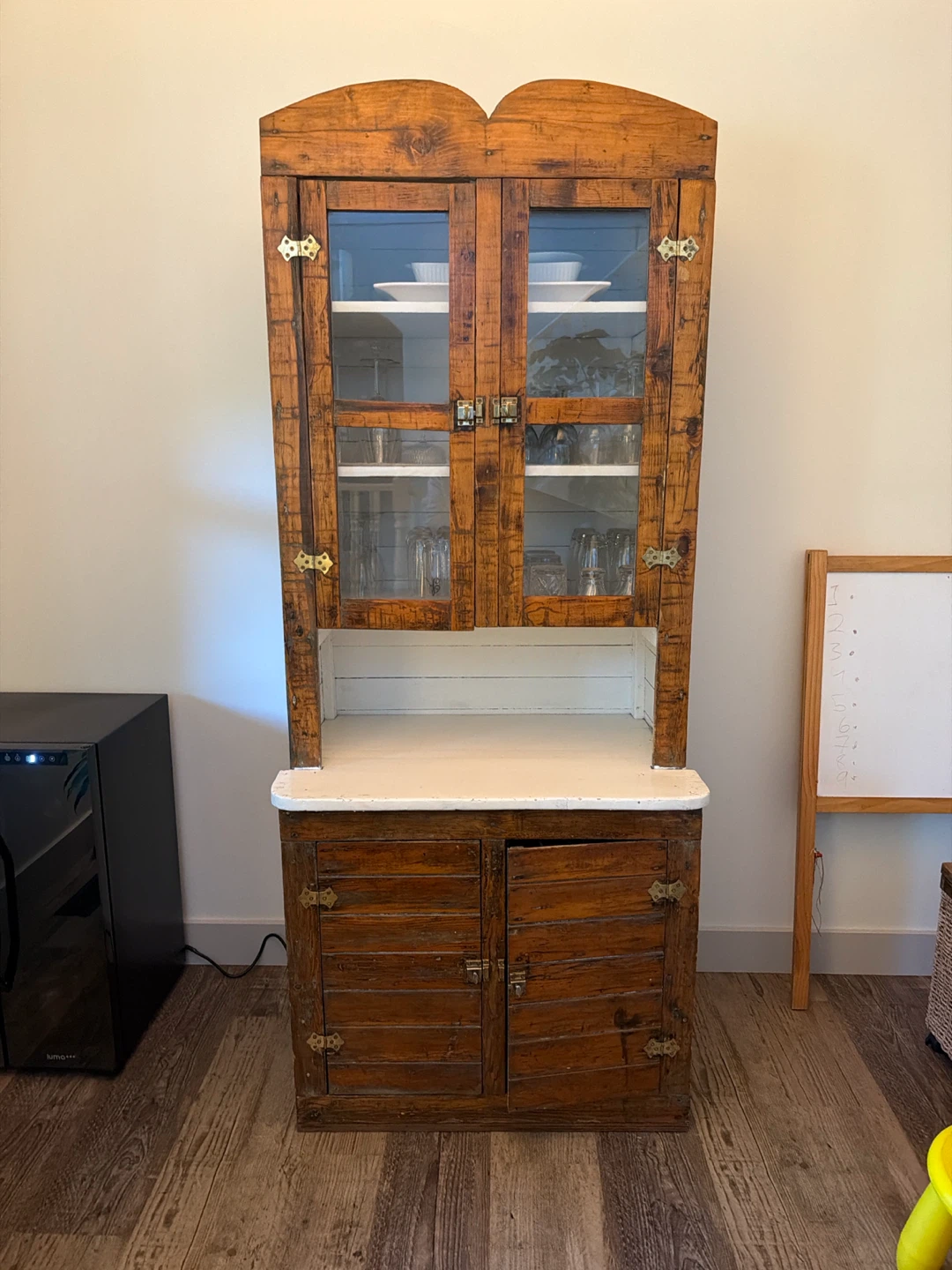 Vintage Wooden Kitchen Hutch