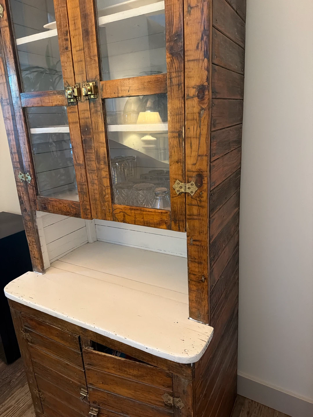 Vintage Wooden Kitchen Hutch - photo 2