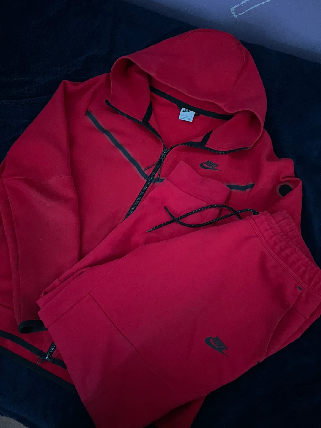Nike tech fleech Red set