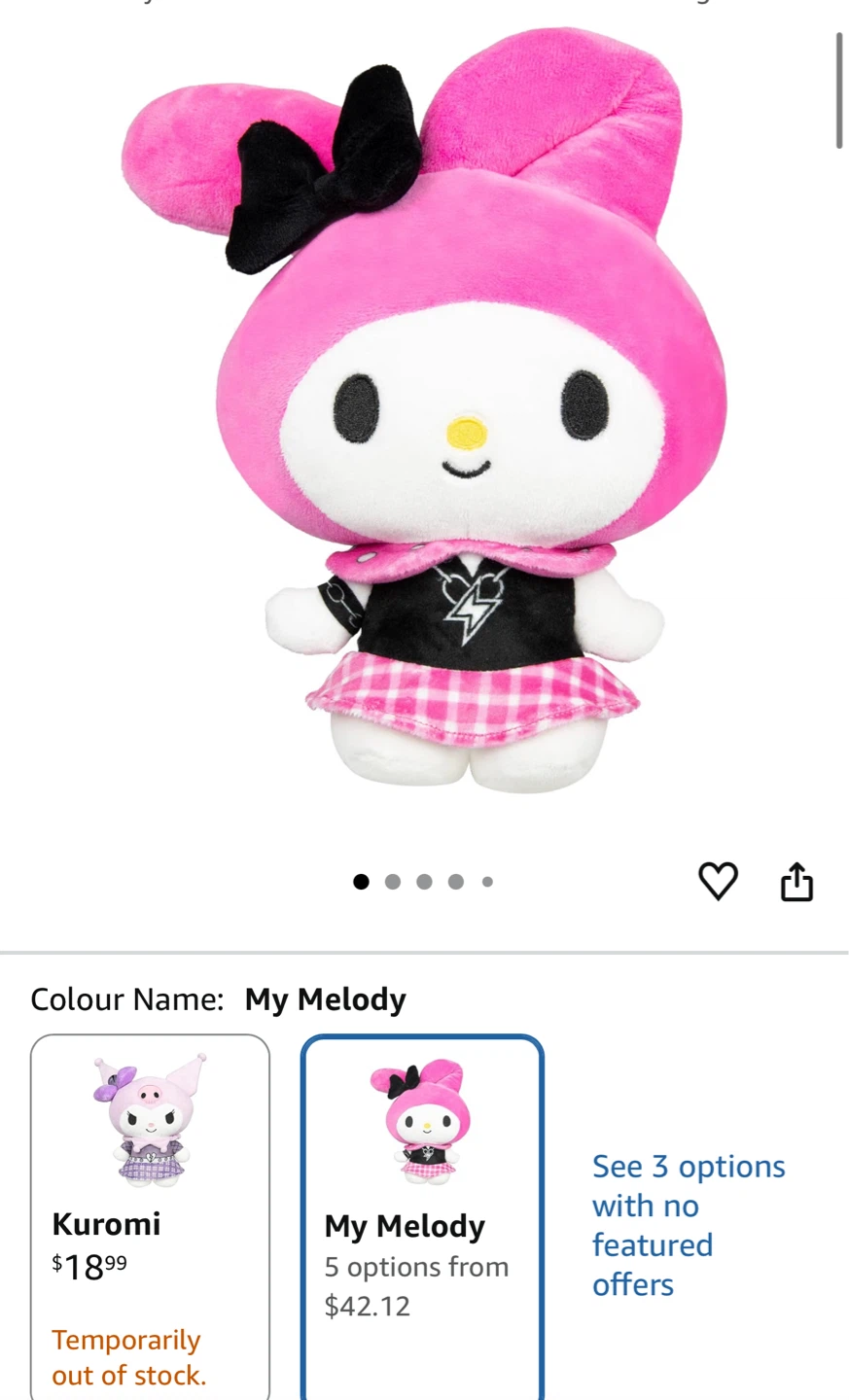 Hello Kitty And Friends My Melody Plushie - photo 4