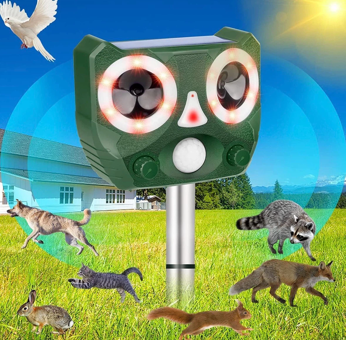 Solar Powered Animal Repeller - BNIB