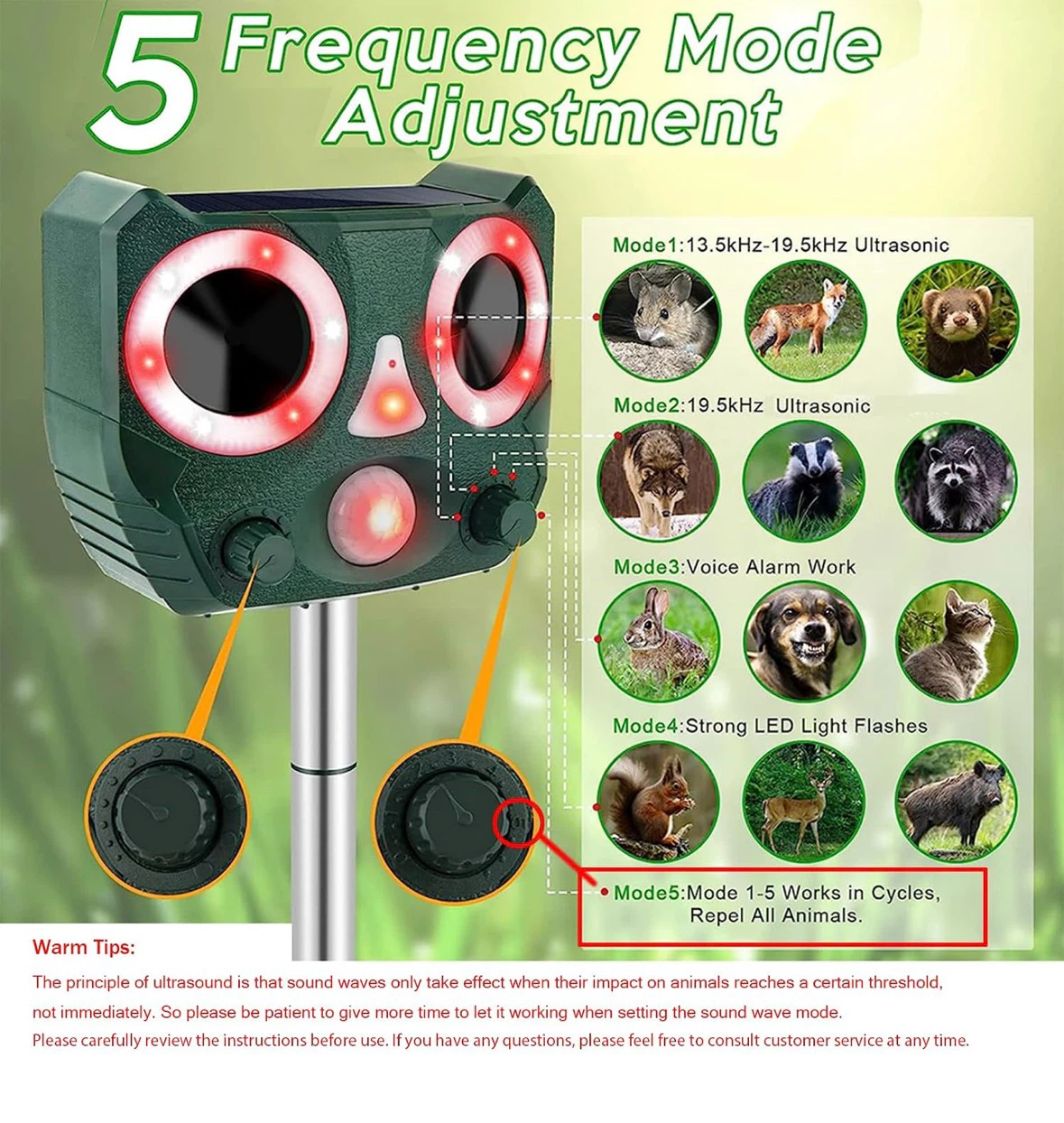 Solar Powered Animal Repeller - BNIB - photo 3