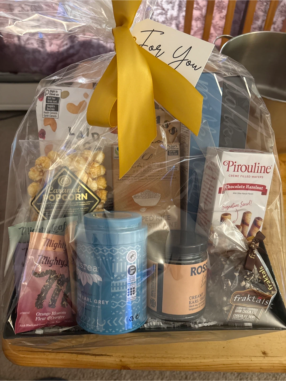 Assorted Gourmet Food and Tea Gift Basket