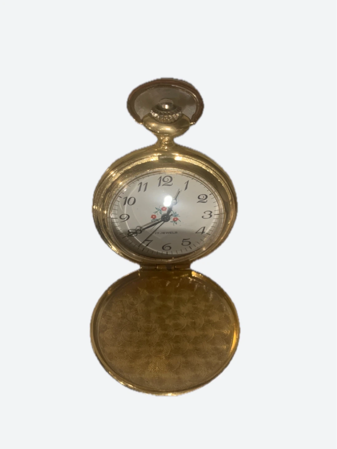 Vintage 17 Jewels Gold-Tone Pocket Watch