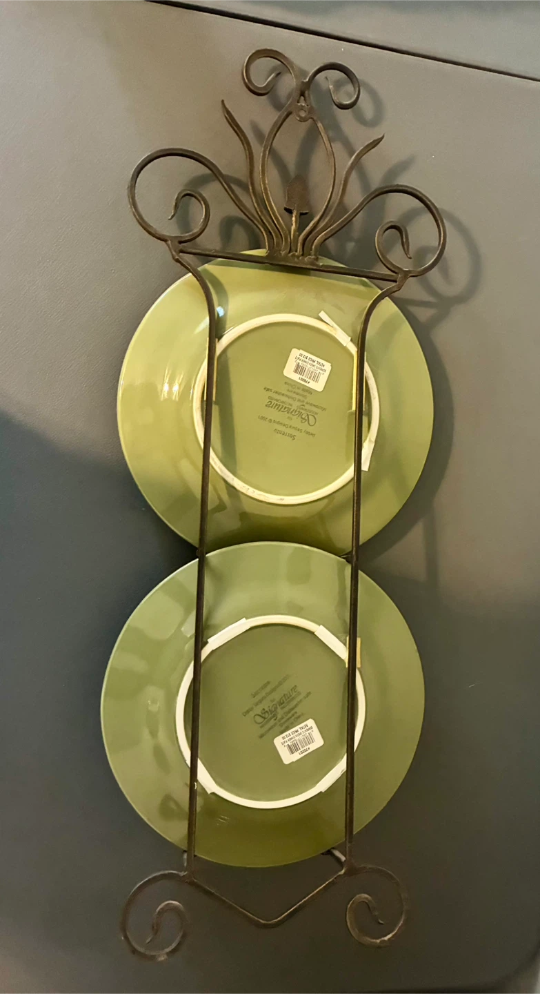2 Tier Flower Plate Display Stand - photo 5