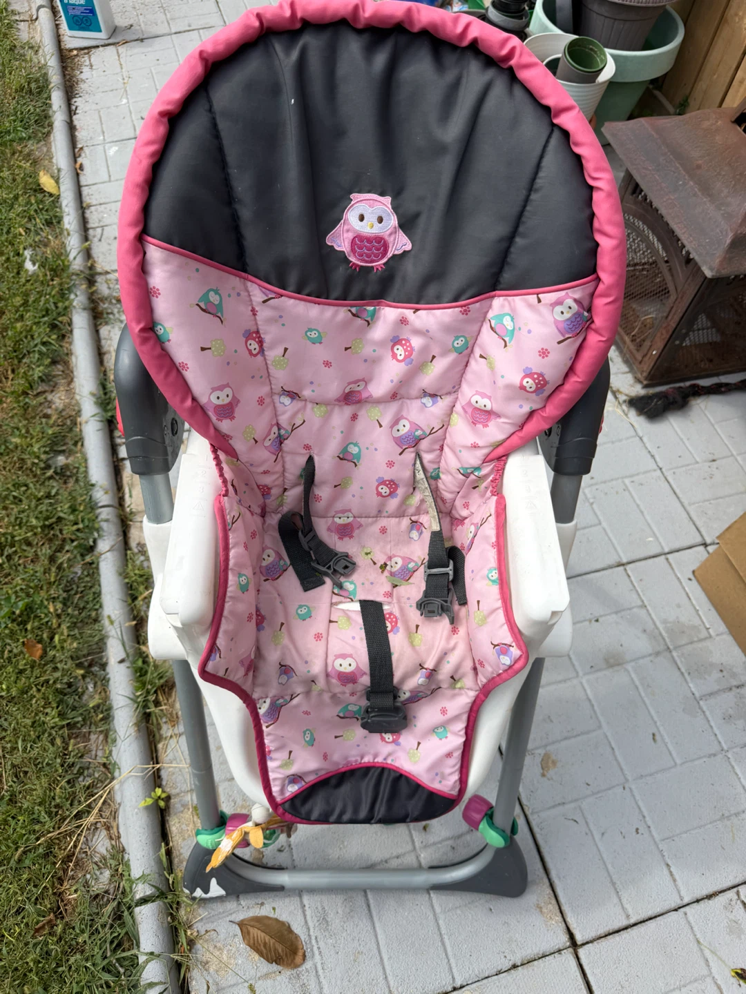 Pink Owl High Chair