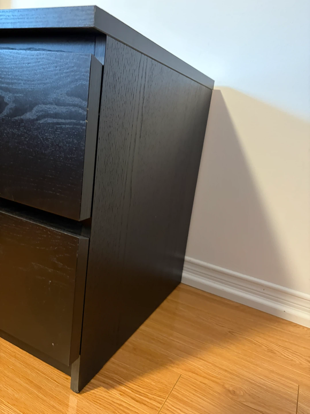 Malm Black brown 2-Drawer Nightstand by IKEA - photo 3