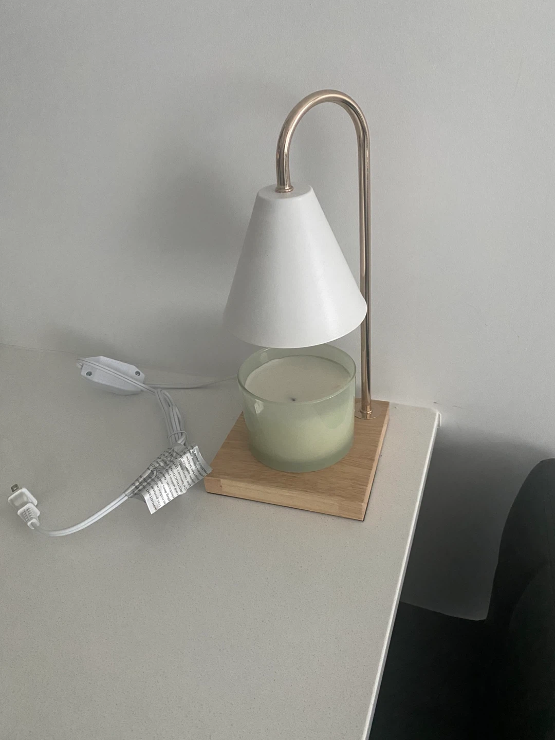 Candle Warmer Lamp with Wooden Base - photo 2