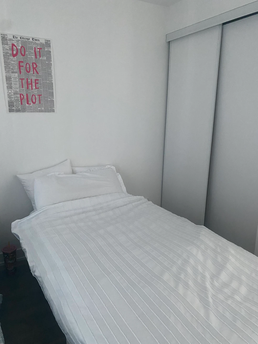 Twin size metal bed frame and mattress