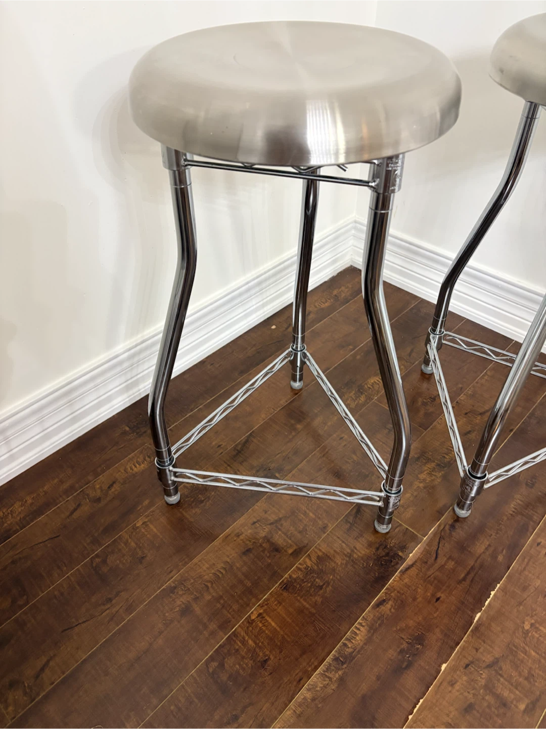 Set of 2 Metal Bar Stools - photo 3