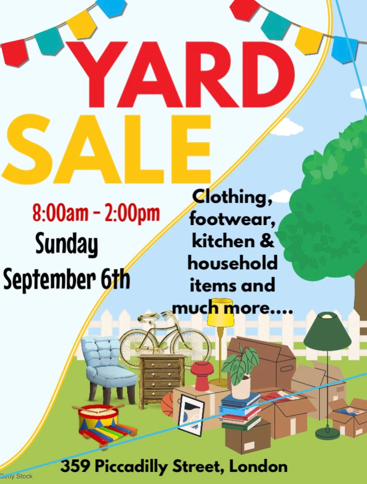 Yard Sale!! Sunday September 6th