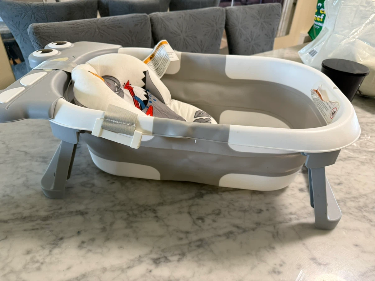 Collapsible Baby Bathtub with Dinosaur Pad - photo 5