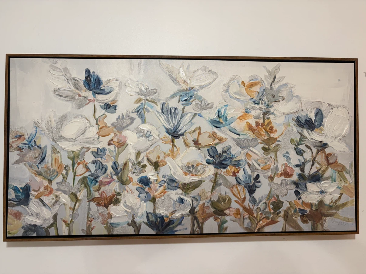 Textured Floral Canvas Wall Art