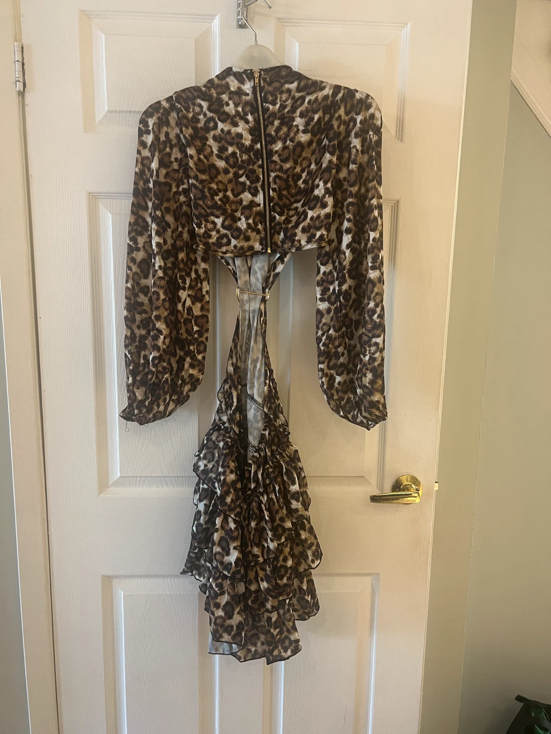 Fashion Nova Her Prowess Satin Mini Dress - Leopard - photo 4