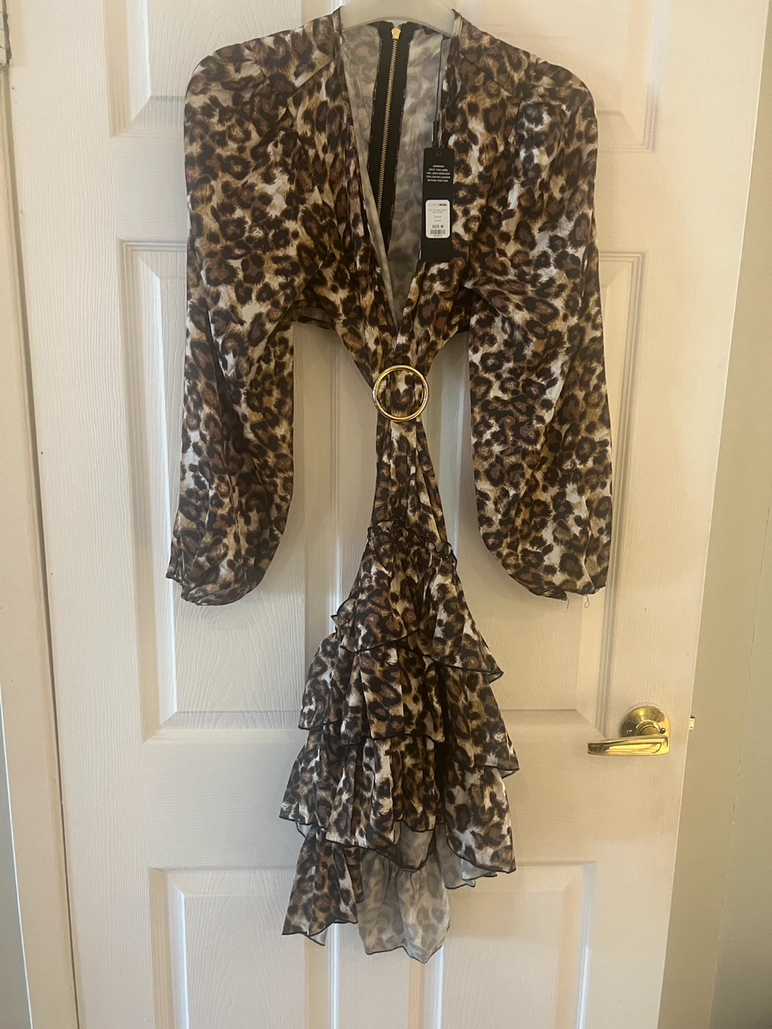 Fashion Nova Her Prowess Satin Mini Dress - Leopard - photo 5