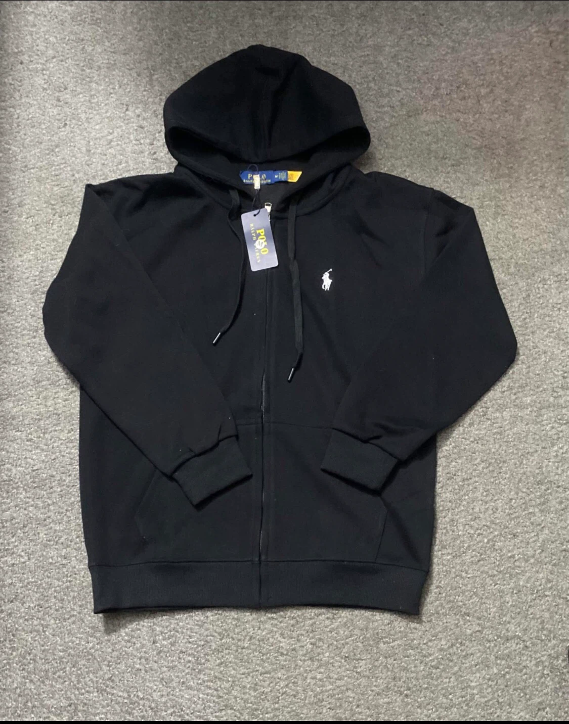 Polo Ralph Lauren Black Zip-Up Hoodie